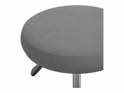 Silla de oficina giratoria de terciopelo gris oscuro^ Best