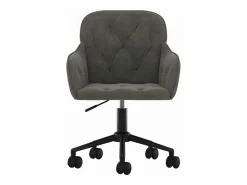 Clicnbuy Silla De Escritorio|Silla de oficina giratoria de terciopelo oscuro