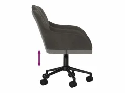 Clicnbuy Silla De Escritorio|Silla de oficina giratoria de terciopelo oscuro