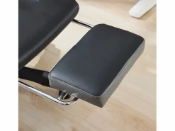 Silla de oficina giratoria con función de masaje en piel sintética - Altura regulable - Negro y^Hauss Spole New