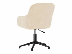 Silla de oficina giratoria de terciopelo color ES878571 Crema Sale