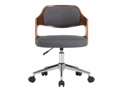 Silla De Oficina|Silla de oficina giratoria de madera curvada y tela ES372939