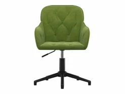 Silla de oficina giratoria de terciopelo claro ES802663^ Best