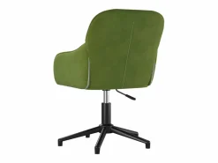 Silla de oficina giratoria de terciopelo claro ES802663^ Best