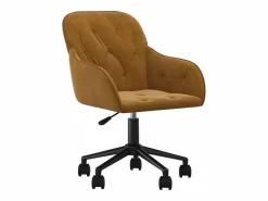 Silla De Escritorio|Silla de oficina giratoria de terciopelo marrón ES903146