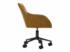 Silla De Escritorio|Silla de oficina giratoria de terciopelo marrón ES903146