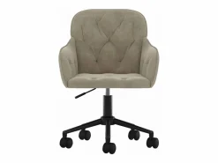 Silla de oficina giratoria de terciopelo claro ES602366^ Hot