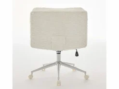 Hauss Spole Silla De Escritorio|Silla de oficina giratoria de tela morada con doble cojín - Altura regulable