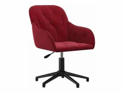 Silla de oficina giratoria de terciopelo tinto ES820330^ Hot