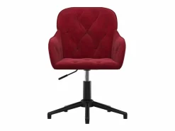 Silla de oficina giratoria de terciopelo tinto ES820330^ Hot
