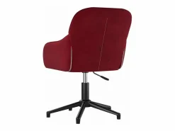 Silla de oficina giratoria de terciopelo tinto ES820330^ Hot