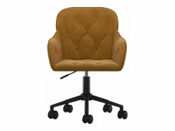 Clicnbuy Silla de oficina giratoria de terciopelo marrón Marru00f3n Discount