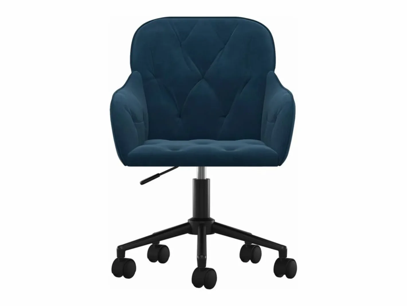 Clicnbuy Silla de oficina giratoria terciopelo Azul Online