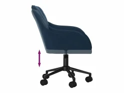 Clicnbuy Silla de oficina giratoria terciopelo Azul Online