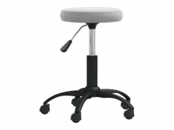 Silla de oficina giratoria de terciopelo gris claro^ Online