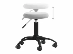 Silla de oficina giratoria de terciopelo gris claro^ Online