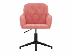 Silla de oficina giratoria de terciopelo ES347840 Rosa