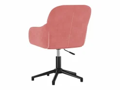 Silla de oficina giratoria de terciopelo ES347840 Rosa