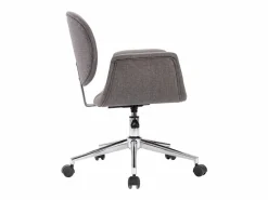 Silla de oficina giratoria de tela ES67913 Gris New