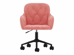 Clicnbuy Silla de oficina giratoria de terciopelo Rosa Best