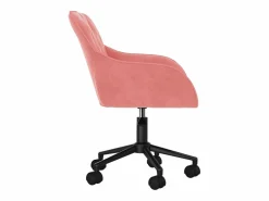 Clicnbuy Silla de oficina giratoria de terciopelo Rosa Best