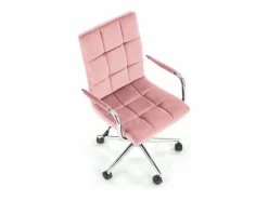 MSO Silla De Oficina|Silla de oficina infantil MAC de terciopelo con estructura de metal cromado