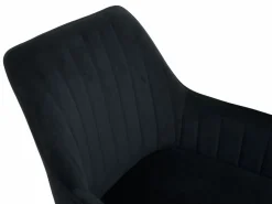 MCW Silla de oficina -J62 de terciopelo con reposabrazos, Negro Sale