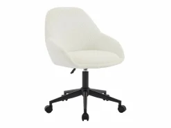 Silla de oficina NAODY de tela bouclé en blanco , altura ajustable^Vente-unique Discount