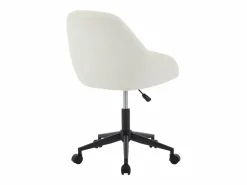 Silla de oficina NAODY de tela bouclé en blanco , altura ajustable^Vente-unique Discount