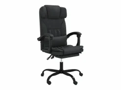 Clicnbuy Silla de oficina reclinable cuero sintético Negro Online
