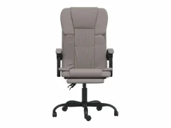 Clicnbuy Silla de oficina reclinable de tela gris taupé Topo Sale