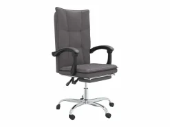 Silla de oficina reclinable cuero sintético^Clicnbuy New