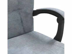 Clicnbuy Silla de oficina reclinable de tela claro Gris Discount