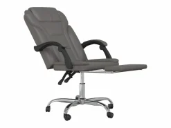 Silla de oficina reclinable cuero sintético^Clicnbuy