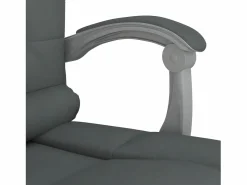 Silla de oficina reclinable con masaje de tela oscuro^Clicnbuy Outlet