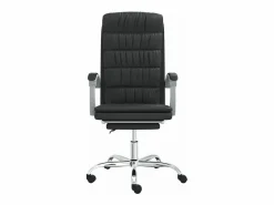 Clicnbuy Silla de oficina reclinable cuero sintético Negro Best