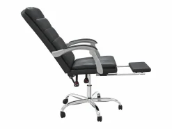 Clicnbuy Silla de oficina reclinable cuero sintético Negro Best