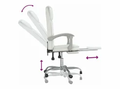 Clicnbuy Silla De Oficina|Silla de oficina reclinable cuero sintético