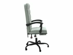 Clicnbuy Silla De Oficina|Silla de oficina reclinable de terciopelo claro