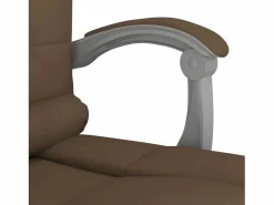 Clicnbuy Silla De Oficina|Silla de oficina reclinable con masaje de tela marrón