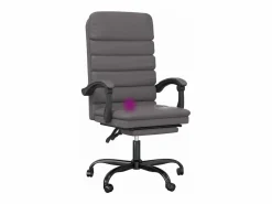 Clicnbuy Silla De Oficina|Silla de oficina reclinable masaje cuero sintético