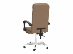 Clicnbuy Silla De Oficina|Silla de oficina reclinable de tela marrón