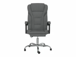 Clicnbuy Silla de oficina reclinable de tela oscuro Gris Sale
