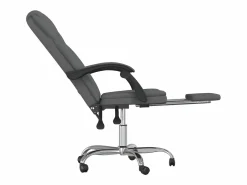 Clicnbuy Silla de oficina reclinable de tela oscuro Gris Sale