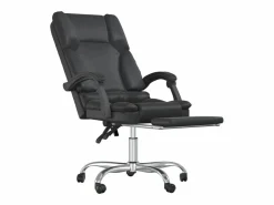Clicnbuy Silla De Oficina|Silla de oficina reclinable masaje cuero sintético