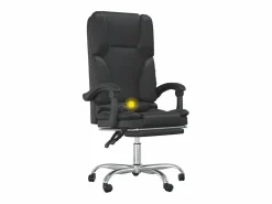 Clicnbuy Silla De Oficina|Silla de oficina reclinable masaje cuero sintético