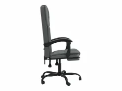 Silla de oficina reclinable de tela oscuro^Clicnbuy