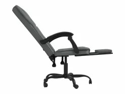 Silla de oficina reclinable de tela oscuro^Clicnbuy