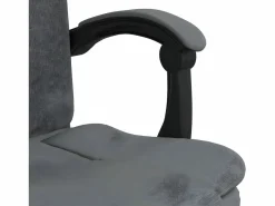 Silla de oficina reclinable de tela oscuro^Clicnbuy