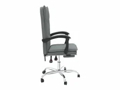 Clicnbuy Silla de oficina reclinable de tela oscuro Gris Online